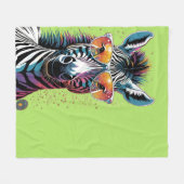 Couverture Polaire Cool Zebra Vibes (Devant (Horizontal))