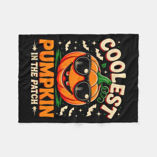 Couverture Polaire Coolest Pumpkin In The Patch Groovy Halloween For (Devant (Horizontal))