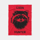 Couverture Polaire Coon Hunter avec Raccoon (Devant)