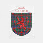 Couverture Polaire Cooper Tartan Scottish Plaid Lion Rampant (Devant)
