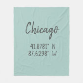 Couverture Polaire Coordonnées GPS de Chicago Latitude de longitude (Devant)