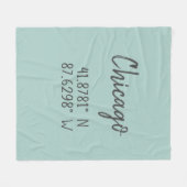 Couverture Polaire Coordonnées GPS de Chicago Latitude de longitude (Devant (Horizontal))