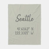 Couverture Polaire Coordonnées GPS Seattle Longitude Latitude (Devant)