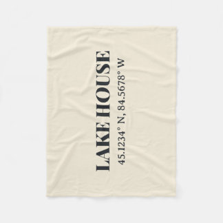 Couverture Polaire Coordonnées personnalisées Lake House