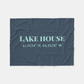Couverture Polaire Coordonnées personnalisées Lake House (Devant (Horizontal))