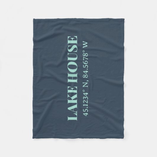 Couverture Polaire Coordonnées personnalisées Lake House (Devant)