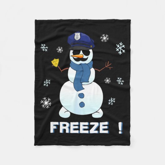 Couverture Polaire Cop Snowman Shirt Ze Christmas Party Gift Xmas (Devant)
