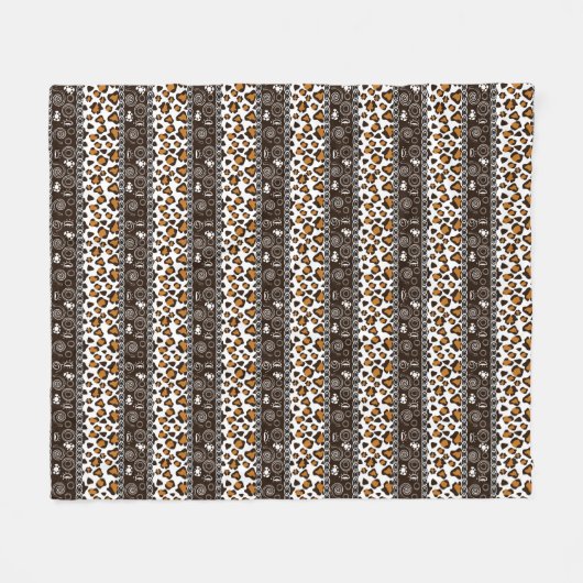 Couverture Polaire Copie africaine avec le motif de peau de guépard (Devant (Horizontal))