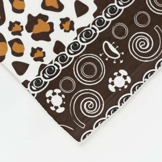 Couverture Polaire Copie africaine avec le motif de peau de guépard (Coin)