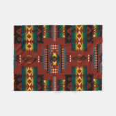 Couverture Polaire Copie aztèque de diamant ROUGE (Devant (Horizontal))