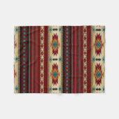 Couverture Polaire Copie aztèque de RED/TAN (Devant (Horizontal))
