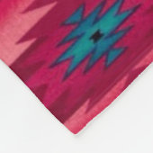 Couverture Polaire Copie aztèque ROSE (Coin)