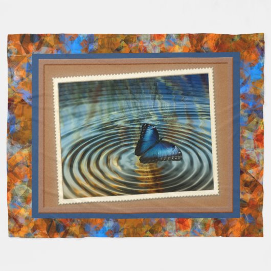 Couverture Polaire Copie bleue de photographie d'ondulation de (Devant (Horizontal))