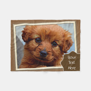 Couverture Polaire Copie Brown mignonne de photographie de chiot