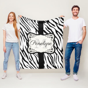 Couverture Polaire Copie mignonne de zèbre