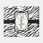 Couverture Polaire Copie mignonne de zèbre (Devant (Horizontal))