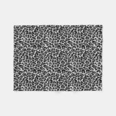 Couverture Polaire Copie noire et blanche de peau de léopard (Devant (Horizontal))