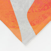 Couverture Polaire Copie orange et blanche de zèbre (Coin)