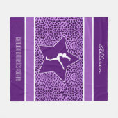 Couverture Polaire Copie pourpre de guépard de gymnastique avec le (Devant (Horizontal))