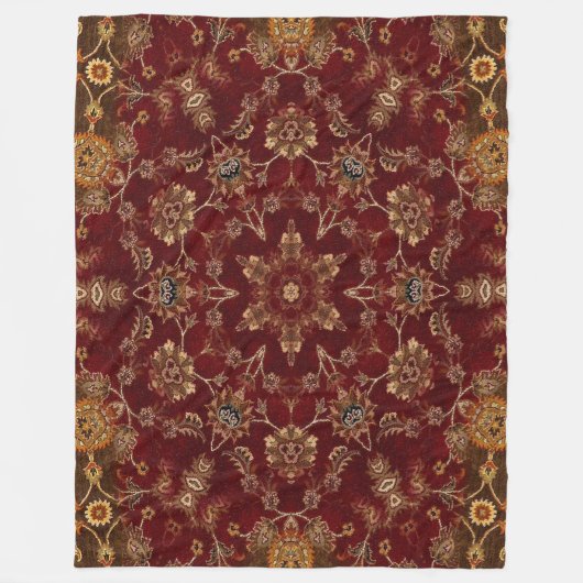 Couverture Polaire Copper Red Star Fractal (Devant)