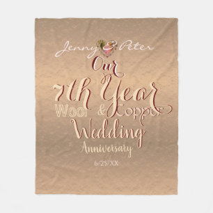 Couverture Polaire Copperie du 7e anniversaire du Mariage
