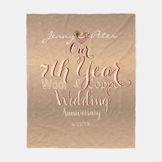 Couverture Polaire Copperie du 7e anniversaire du Mariage (Devant)