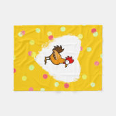 Couverture Polaire coq de poulet d'asile de fous (Devant (Horizontal))