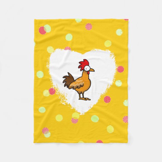 Couverture Polaire coq de poulet d'asile de fous (Devant)