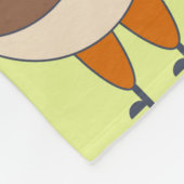 Couverture Polaire Coq et deux poules, oeufs, fleurs, maison, drawin (Coin)