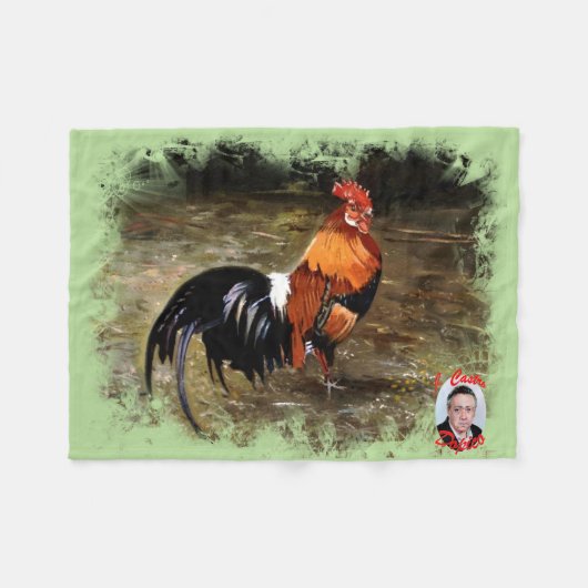 Couverture Polaire Coq/Gaulois/Rooster (Devant (Horizontal))