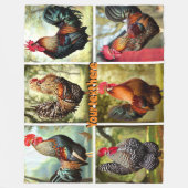 Couverture Polaire Coq multicolore (Devant)