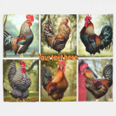 Couverture Polaire Coq multicolore (Devant (Horizontal))