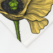 Couverture Polaire Coquelicots jaunes et coccinelles (Coin)