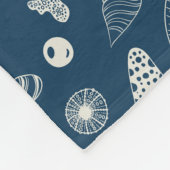 Couverture Polaire Coques de mer sur bleu foncé (Coin)
