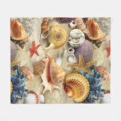 Couverture Polaire Coques de mer sur la plage (Devant (Horizontal))