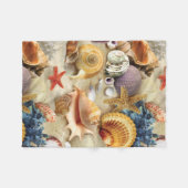 Couverture Polaire Coques de mer sur la plage (Devant (Horizontal))