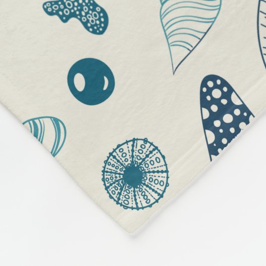 Couverture Polaire Coques de mer sur le blanc (Coin)