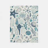 Couverture Polaire Coques de mer sur le blanc (Devant)