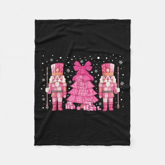 Couverture Polaire Coquette Arbre de Noël Nk Nutcrackers Femmes Enfan (Devant)