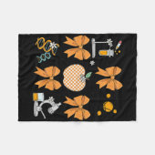 Couverture Polaire Coquette Bow Automne Professeur de science Enseign (Devant (Horizontal))