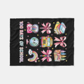 Couverture Polaire Coquette Bow Enseignant Étudiant 100 Jours D'École (Devant (Horizontal))