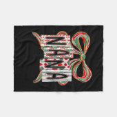 Couverture Polaire Coquette Bow Merry Christmas Nana Grandma Xmas Paj (Devant (Horizontal))