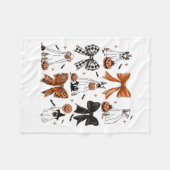 Couverture Polaire Coquette Bow mignon Chiens fantômes Halloween Citr (Devant (Horizontal))