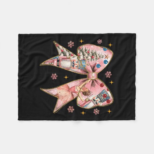 Couverture Polaire Coquette Bow Nutcracker Noël Noël Noël Noël Famill (Devant (Horizontal))