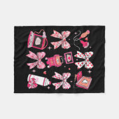 Couverture Polaire Coquette Bow Sonographer Valentine Ultrasound Tech (Devant (Horizontal))