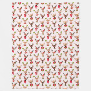 Couverture Polaire Coquette Christmas Preppy Reindeer