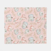 Couverture Polaire Coquette de chute rose (Devant (Horizontal))