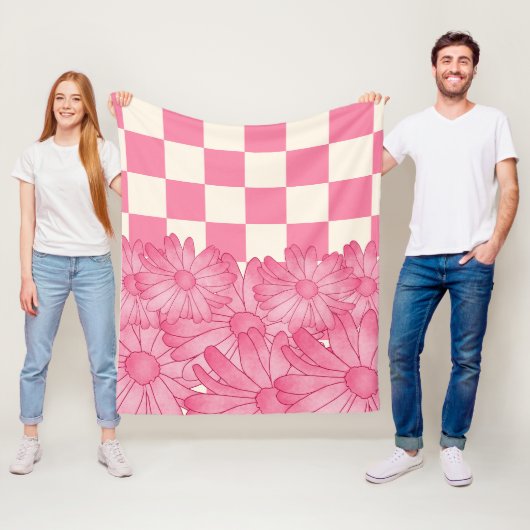 Couverture Polaire Coquette du modèle de fleurs vérifiées (En situation)