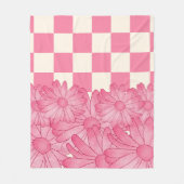 Couverture Polaire Coquette du modèle de fleurs vérifiées (Devant)
