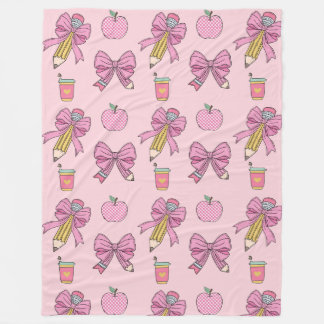 Couverture Polaire Coquette Enseignant Crayon Vaches Fleece Blanket c